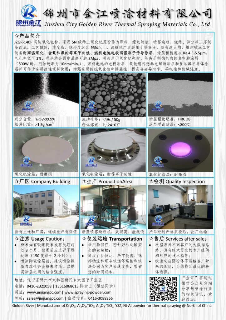 熱噴涂氧化釔